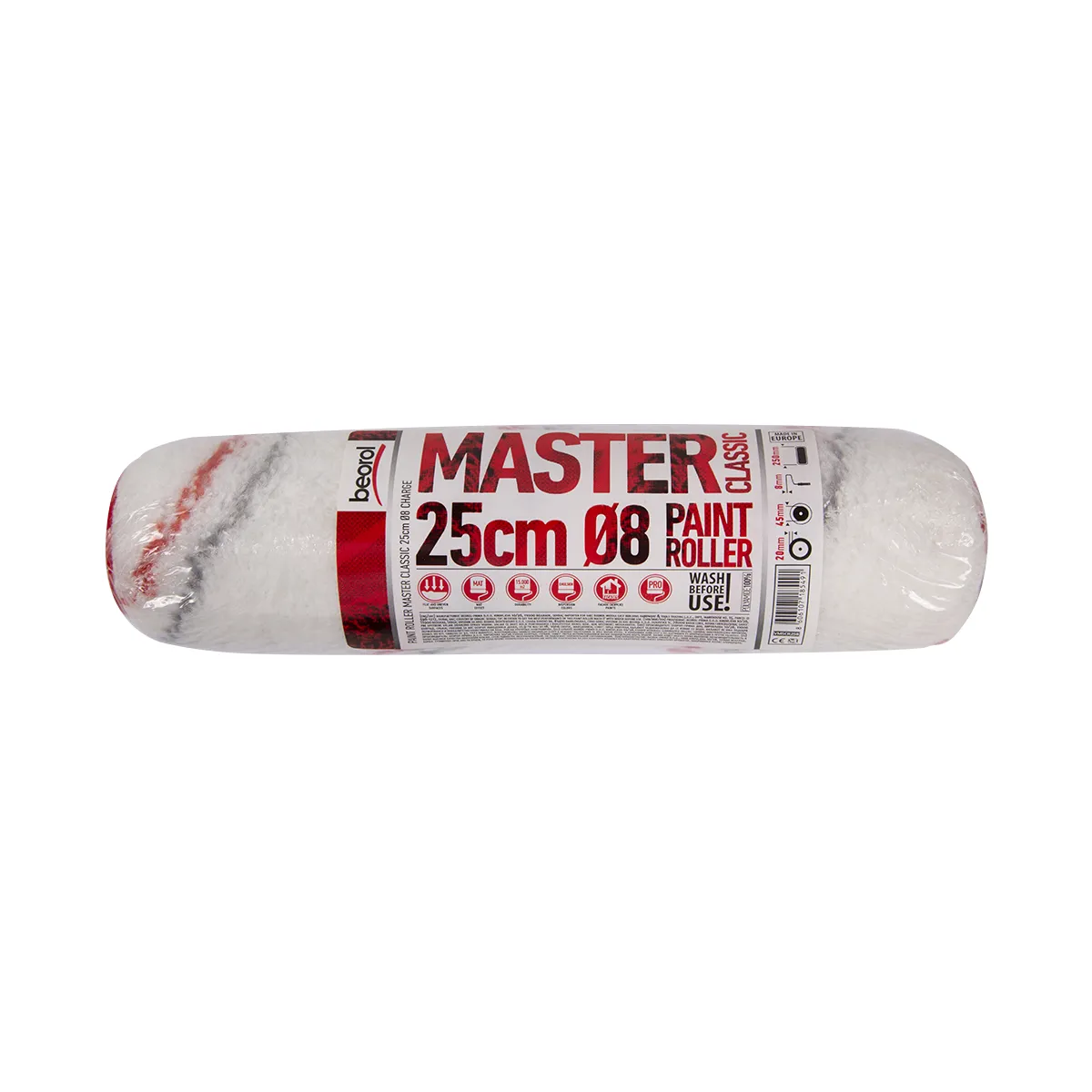 ВАЛИК ЗАПАСНОЙ ПОЛИАМИД "MASTER CLASSIC" D85/250 ММ (ВОРС 20 ММ) БЮГЕЛЬ 8 ММ (1/60) "BEOROL"
