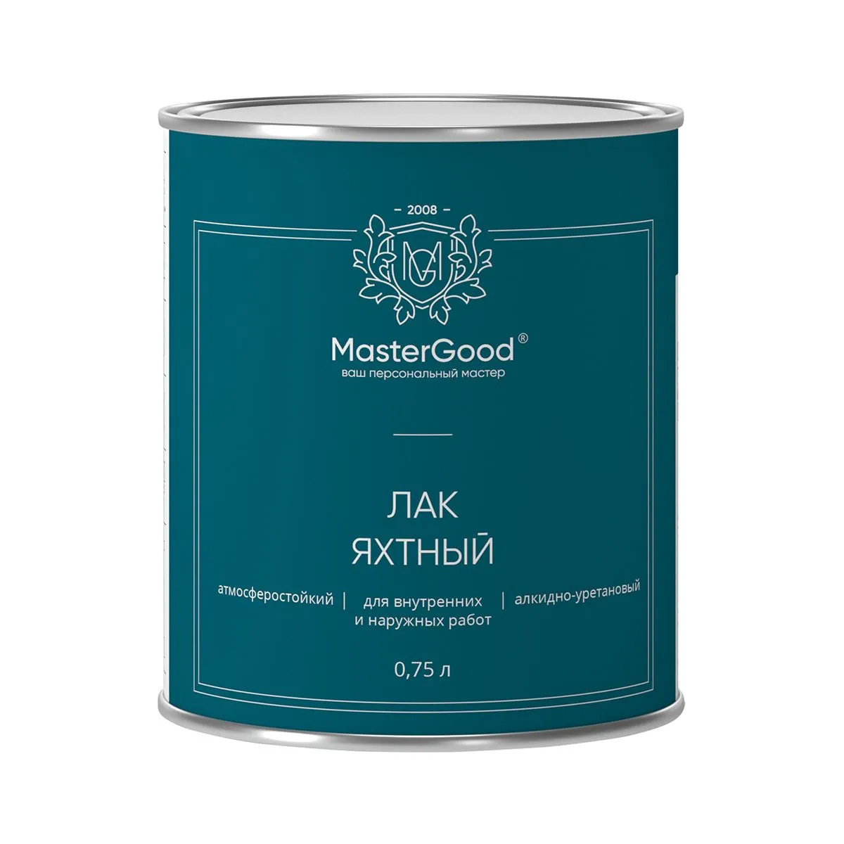 ЛАК ЯХТНЫЙ АЛКИДНО-УРЕТАНОВЫЙ БЫСТРОСОХНУЩИЙ ГЛЯНЦЕВЫЙ 0,75 Л (12) "MASTERGOOD"