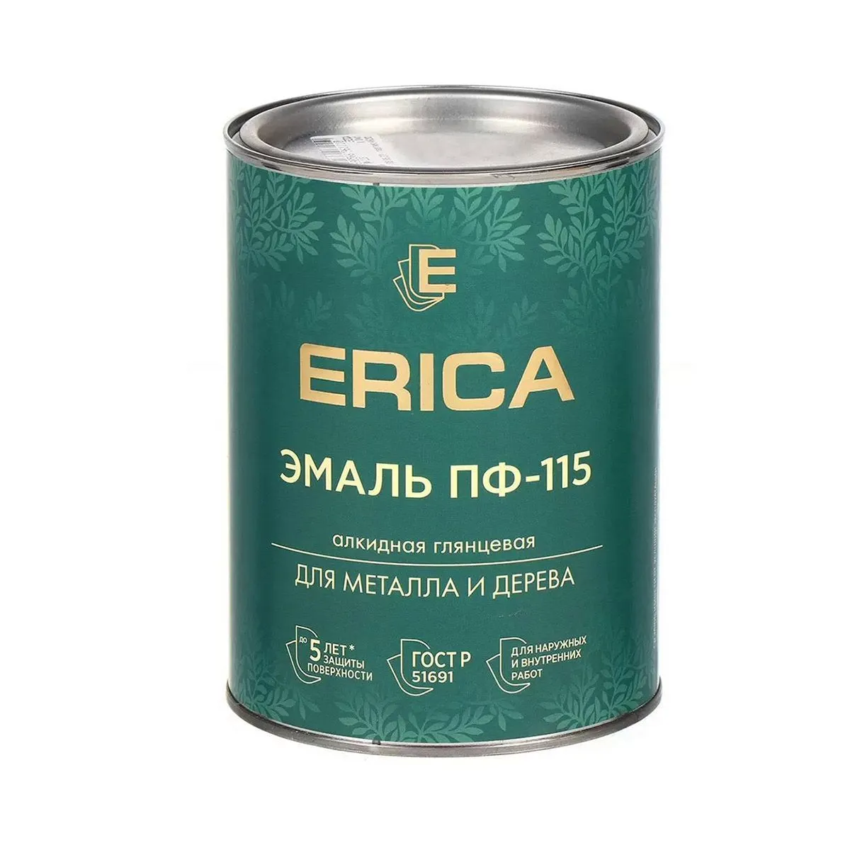 ЭМАЛЬ ПФ-115 "ERICA" ЯРКО-ЗЕЛЕНАЯ 0,8 КГ (14)