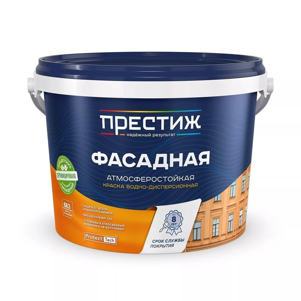 КРАСКА В/Д ФАСАДНАЯ "ПРЕСТИЖ" 2,7 КГ (1/4)