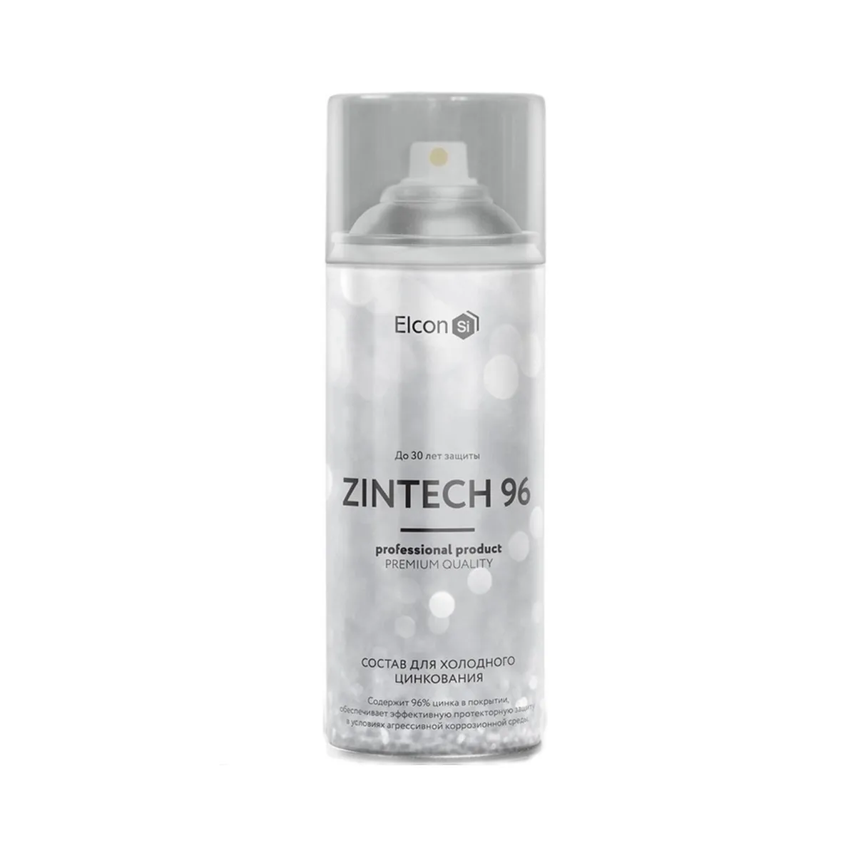 ГРУНТ АЭРОЗОЛЬ ЦИНКОНАПОЛНЕННЫЙ (СОСТАВ ДЛЯ ХОЛОДНОГО ЦИНКОВАНИЯ) "ZINTECH 96" СЕРЫЙ 520 МЛ (1/12) "ELCON"
