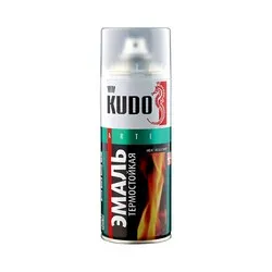 КРАСКА АЭРОЗОЛЬ  ТЕРМОСТОЙКАЯ ЗОЛОТАЯ 520 МЛ (1/12) "KUDO" KU-5007