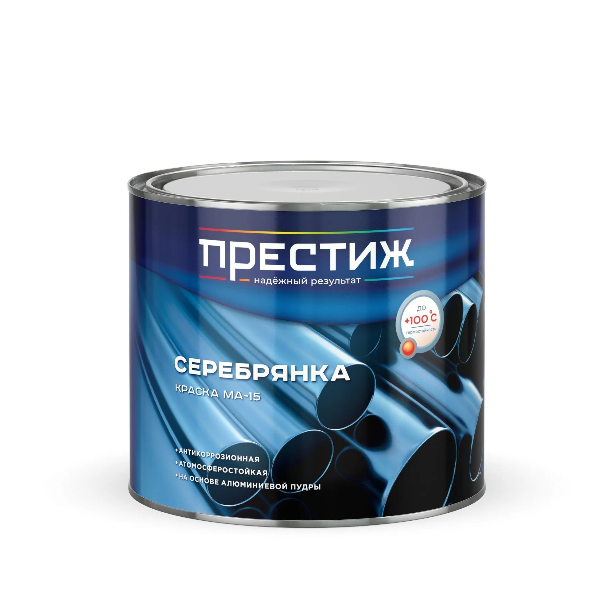 КРАСКА МА-15 СЕРЕБРЯНКА  1,7 КГ (1/6) "ПРЕСТИЖ"