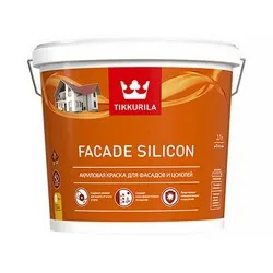 КРАСКА "FACADE SILICON"  БАЗА С   2,7 Л (1) АКРИЛОВАЯ ДЛЯ ФАСАДОВ И ЦОКОЛЕЙ "ТИККУРИЛА"