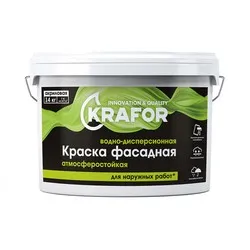 КРАСКА В/Д ФАСАДНАЯ  14 КГ (1) "KRAFOR" (САЛАТ.)