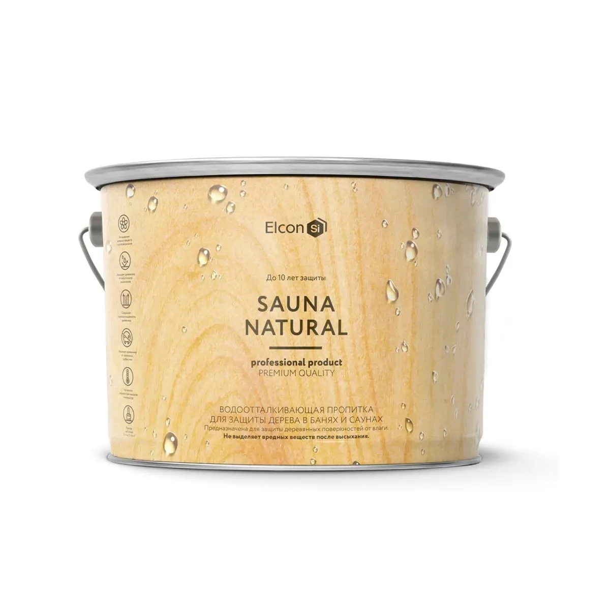 ПРОПИТКА ВОДООТТАЛКИВАЮЩАЯ ДЛЯ БАНИ И САУНЫ "SAUNA NATURAL" 2 Л (1/4) "ELCON"