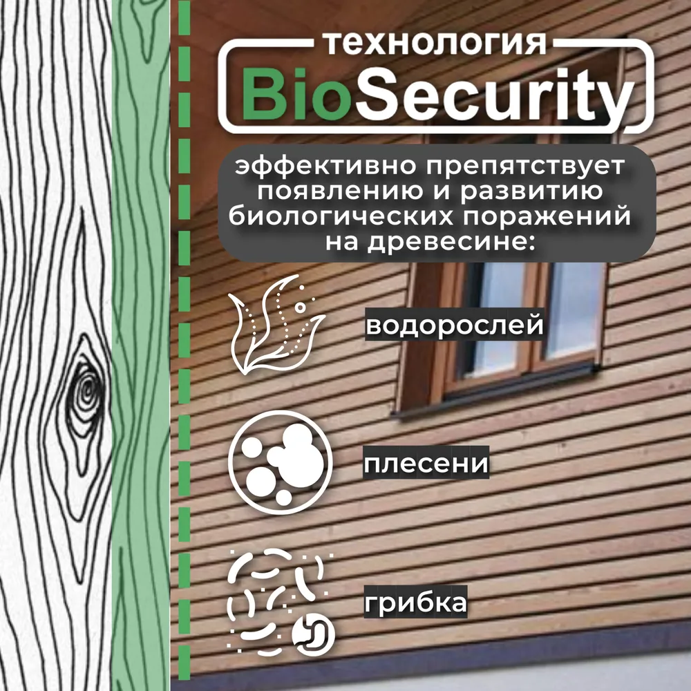 Древощит PROFI "2в1" (грунт-пропитка с защитой от плесени и грибка)