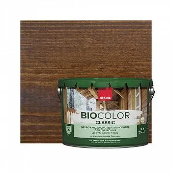 ПРОПИТКА ЗАЩИТНАЯ ДЕКОРАТИВНАЯ ДЛЯ ДРЕВЕСИНЫ "BIO COLOR CLASSIC" 9 Л ОРЕХ (1) "NEOMID"
