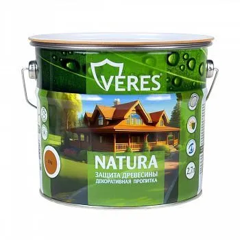 ПРОПИТКА ДЕКОРАТИВНАЯ "NATURA" ДУБ 2,7 Л (1/4) "VERES"