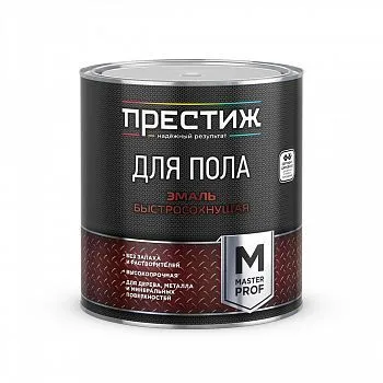 ЭМАЛЬ ДЛЯ ПОЛА АКРИЛ. БЫСТРОСОХН. КРАСНО-КОРИЧНЕВАЯ 2,8 КГ (1/6) "ПРЕСТИЖ"