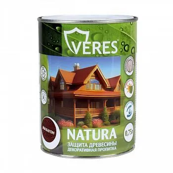 ПРОПИТКА ДЕКОРАТИВНАЯ "NATURA" МАХАГОН 0,75 Л (1/8) "VERES"