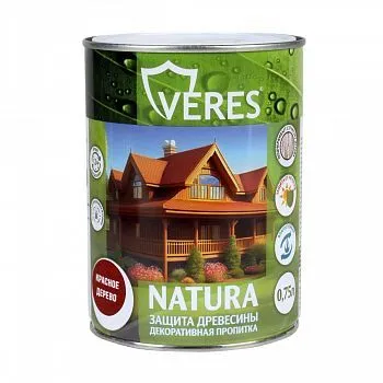ПРОПИТКА ДЕКОРАТИВНАЯ "NATURA" КРАСНОЕ ДЕРЕВО 0,75 Л (1/8) "VERES"