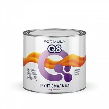 ГРУНТ- ЭМАЛЬ ПО РЖАВЧИНЕ "FORMULA Q8"  ВИШНЕВАЯ  1,9 КГ (1/6)
