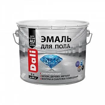 ЭМАЛЬ ДЛЯ ПОЛА АЛКИДНО-УРЕТАН. "DALI"  БАЗА C  9 Л (1) "РОГНЕДА"