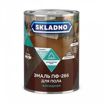 ЭМАЛЬ ПФ-266 "SKLADNO" ЗОЛОТИСТО-КОРИЧНЕВАЯ 2,6 КГ (1/6)