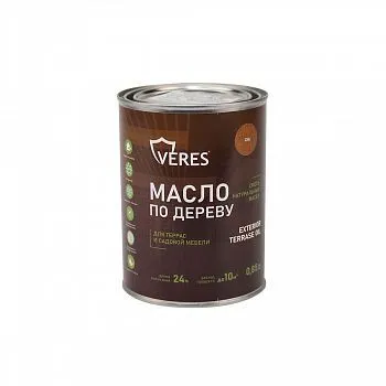 МАСЛО ПО ДЕРЕВУ "EXTERIOR TERRASE OIL" ДЛЯ НАРУЖНЫХ РАБОТ ДУБ 0,85 Л (1/14) "VERES"