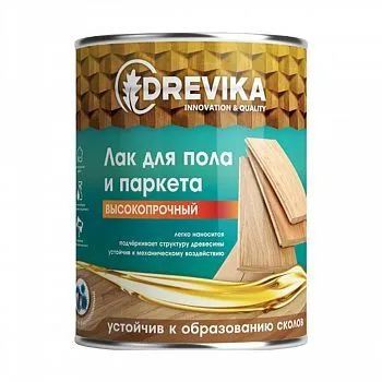 ЛАК ПАРКЕТНЫЙ ГЛЯНЦЕВЫЙ  0,8 КГ (1/14) "DREVIKA"