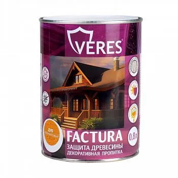 ПРОПИТКА ДЕКОРАТИВНАЯ "FACTURA" ДУБ 0,8 Л (1/8) "VERES"