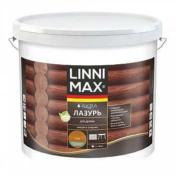 ЛАЗУРЬ ДЕРЕВОЗАЩИТНАЯ "АКВА" ТИК 9 Л (1) "LINNIMAX"
