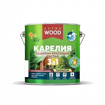 СОСТАВ ЗАЩИТНО-КРАСЯЩИЙ 3 В 1 "КАРЕЛИЯ" СОСНА 2,7 Л (1/4) "WOOD EXTRA"