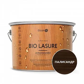ПРОПИТКА ВОДООТТАЛКИВАЮЩАЯ ДЛЯ ДЕРЕВА "BIO LASURE" ПАЛИСАНДР 9 Л (1) "ELCON"