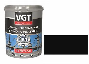 ЭМАЛЬ ВД-АК-1179 "ПРОФИ" АНТИКОР. (ГРУНТ-ЭМАЛЬ 3 в 1) ЧЕРНАЯ  2,5 КГ (4) "ВГТ"