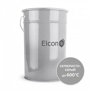 ЭМАЛЬ ТЕРМОСТОЙКАЯ КО-8101 СЕРЕБРИСТО-СЕРАЯ (ДО 600ºС) 25 КГ (1) "ELCON"
