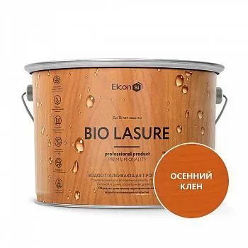 ПРОПИТКА ВОДООТТАЛКИВАЮЩАЯ ДЛЯ ДЕРЕВА "BIO LASURE" ОСЕННИЙ КЛЕН 9 Л (1) "ELCON"