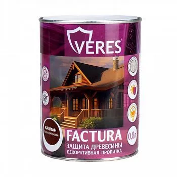 ПРОПИТКА ДЕКОРАТИВНАЯ "FACTURA" КАШТАН 0,8 Л (1/8) "VERES"