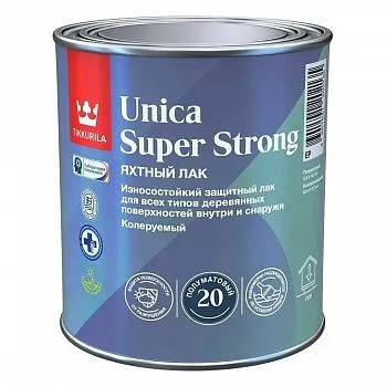 ЛАК ЯХТНЫЙ ПОЛУМАТОВЫЙ "UNICA SUPER STRONG 20" EP 2,7 Л (1/6) "ТИККУРИЛА"