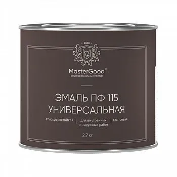 ЭМАЛЬ ПФ-115 СЕРАЯ 2,7 КГ (1/6) "MASTERGOOD"