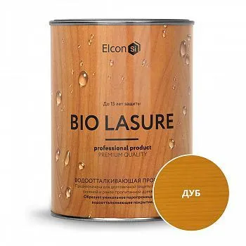 ПРОПИТКА ВОДООТТАЛКИВАЮЩАЯ ДЛЯ ДЕРЕВА "BIO LASURE" ДУБ 0,9 Л (1/12) "ELCON"