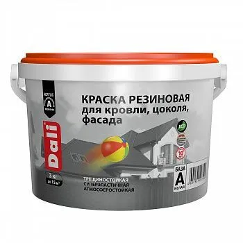 КРАСКА РЕЗИНОВАЯ "DALI" КРАСНАЯ RAL 3011  3 КГ (1) "РОГНЕДА"