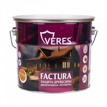 ПРОПИТКА ДЕКОРАТИВНАЯ "FACTURA" КАЛУЖНИЦА 3 Л (1/4) "VERES"