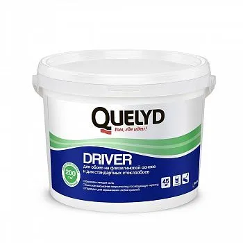КЛЕЙ "QUELYD DRIVER" ДЛЯ СТЕКЛООБОЕВ 9 КГ