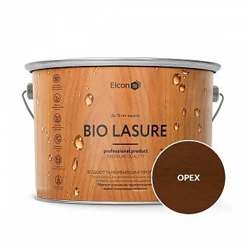ПРОПИТКА ВОДООТТАЛКИВАЮЩАЯ ДЛЯ ДЕРЕВА "BIO LASURE" ОРЕХ 2 Л (1/4) "ELCON"