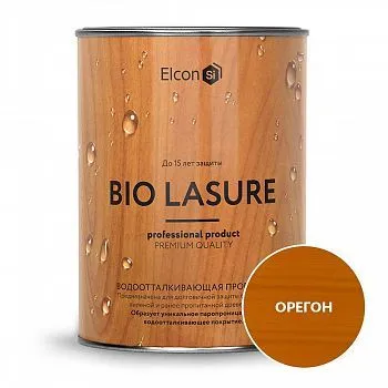 ПРОПИТКА ВОДООТТАЛКИВАЮЩАЯ ДЛЯ ДЕРЕВА "BIO LASURE" ОРЕГОН 0,9 Л (1/12) "ELCON"