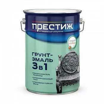 ГРУНТ- ЭМАЛЬ ПО РЖАВЧИНЕ КРАСНАЯ  20 КГ (1) "ПРЕСТИЖ"