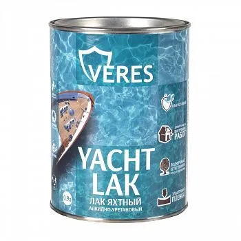ЛАК ЯХТНЫЙ АЛКИДНО-УРЕТАНОВЫЙ ГЛЯНЦЕВЫЙ  0,9 Л (1/14) "VERES"