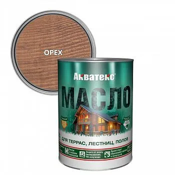 МАСЛО ДЛЯ ТЕРРАС, ЛЕСТНИЦ, ПОЛОВ "АКВАТЕКС" ОРЕХ 0,75 Л (1/6) "РОГНЕДА"