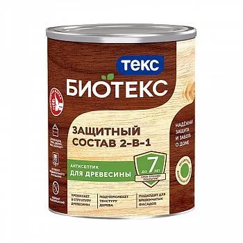БИОТЕКС БЕЛЕНЫЙ ДУБ  0,8 Л (1/14) ЗАЩИТНЫЙ СОСТАВ  2 В 1 ТЕКС