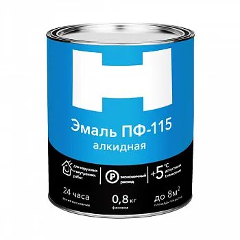 ЭМАЛЬ ПФ-115 "H" ЖЕЛТАЯ 0,8 КГ (1/14) 210608