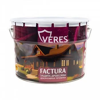 ПРОПИТКА ДЕКОРАТИВНАЯ "FACTURA" СОСНА 9 Л (1) "VERES"